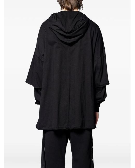 Rick Owens ニットパーカー Rick Owens メンズ ブラック レイヤード ニットパーカー 【公式通販】