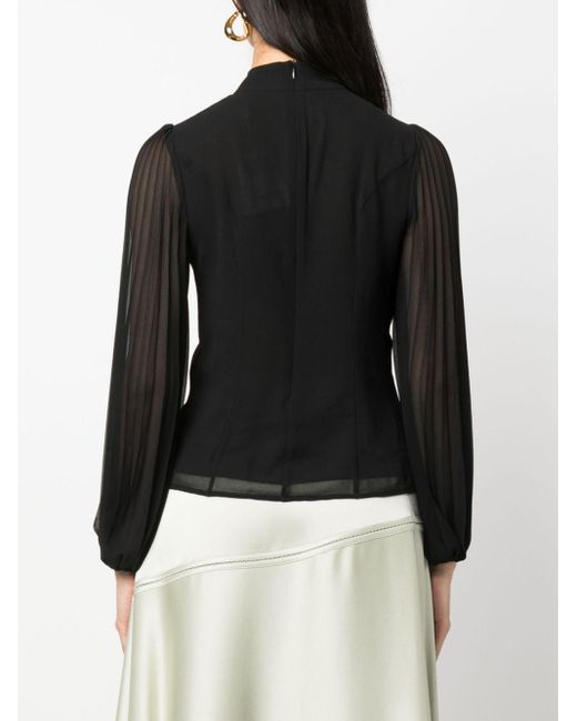 Zimmermann Black Bluse mit semi-transparenten Ärmeln