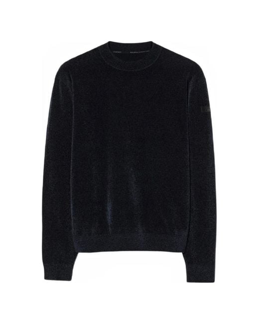 Rrd Blue Chenille-Texture Sweater for men