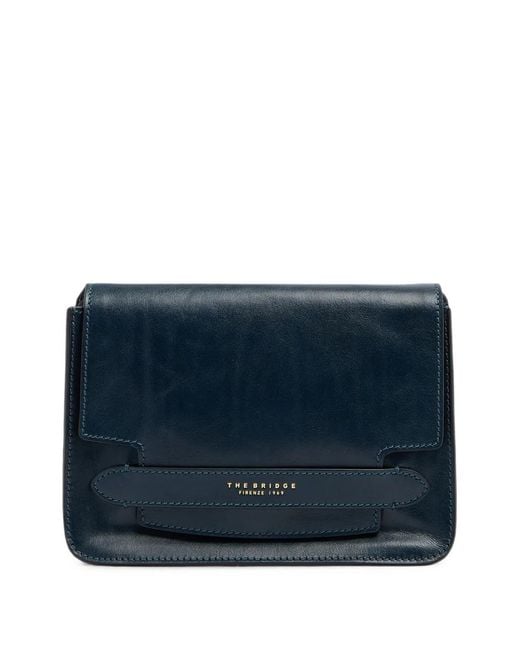 The Bridge Blue Lucrezia Leather Cross Body Bag
