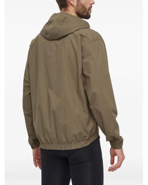 Adidas Brown Zip-Fastening Hooded Jacket for men