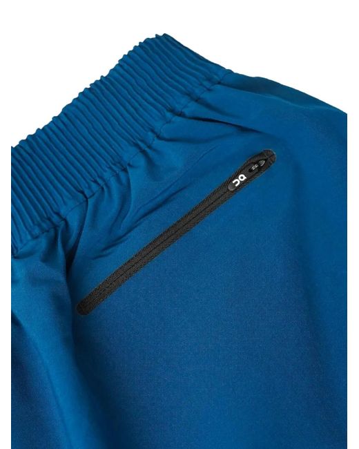 On Shoes Blue Elastic Waist Track Shorts for men