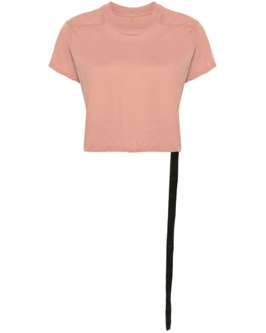 T-shirt Level crop di Rick Owens in Pink