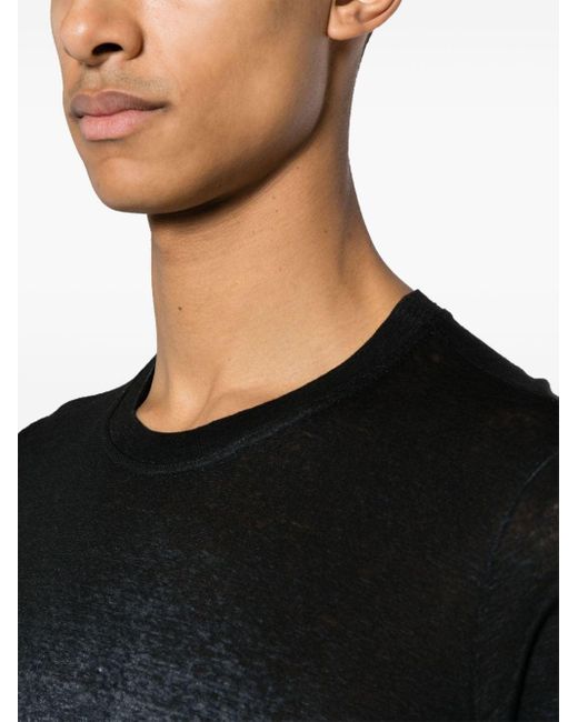 Camiseta con efecto sombreado Avant Toi de hombre de color Black