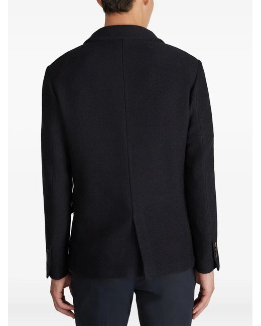 Zanone Blue Single-Breasted Wool Blazer for men