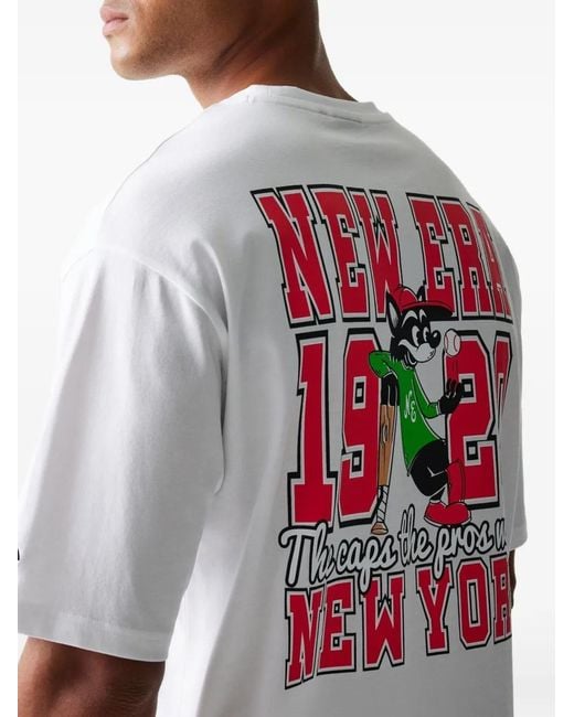 KTZ White Graphic-Print Oversized T-Shirt