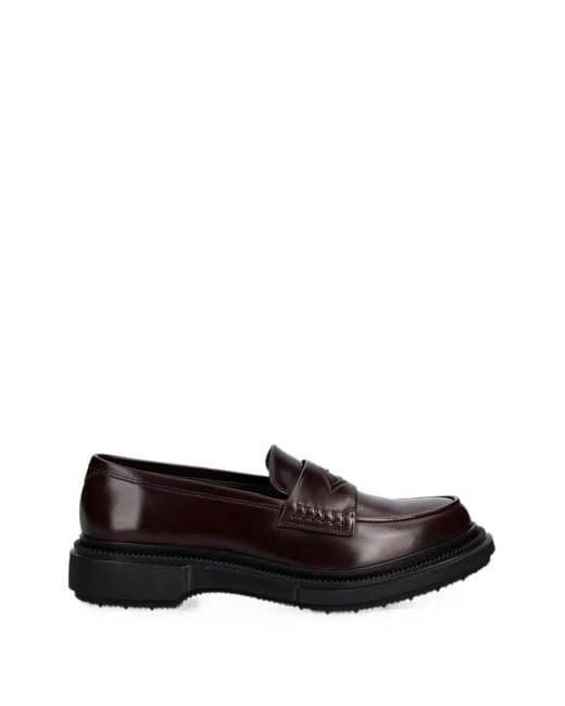 Adieu Black Loafer Mit Glanzoptik