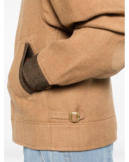 Visvim Natural Contrast-Collar Zip Jacket for men