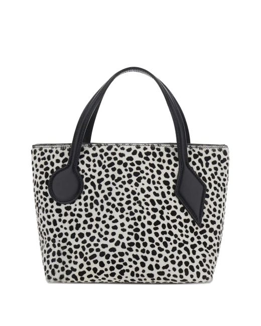 Liffner Black Mini Dalmatian-Print Tote Bag