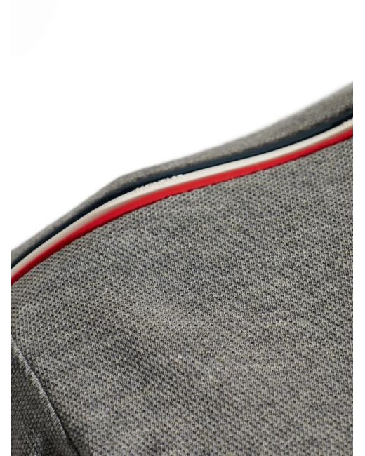 Moncler Gray Ss Cotton Polo Shirt for men