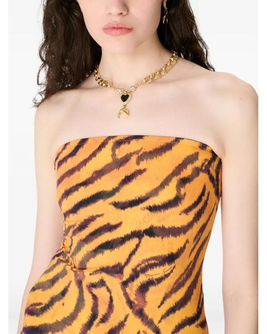 Abito Con Stampa di MARINE SERRE in Metallic