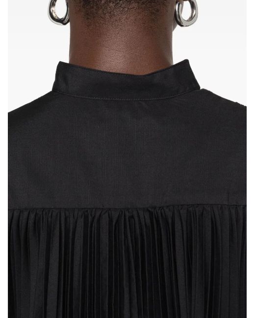Sacai Black Gerippter Cardigan Mit Knöpfen