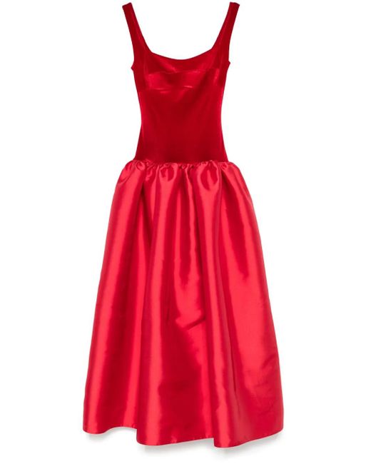 Atu Body Couture ベルベットパネル ドレス Red