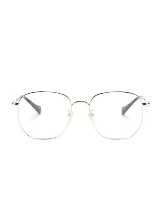 Lunettes De Vue Carrées À Logo Gg Gucci en coloris Natural
