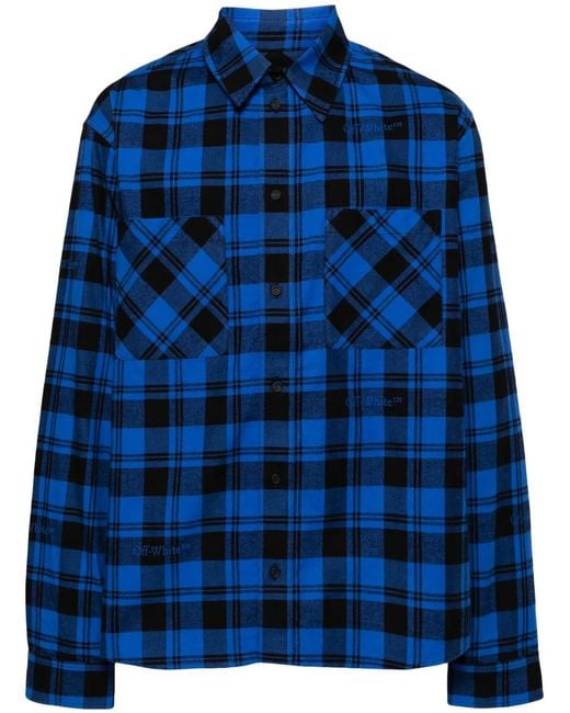 Off-White c/o Virgil Abloh Blue Cotton Shirt for men