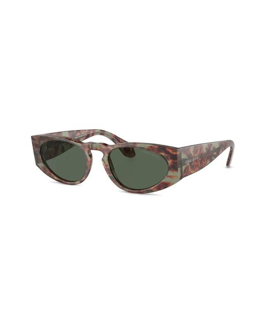 Giorgio Armani Green Geometric-Frame Sunglasses for men