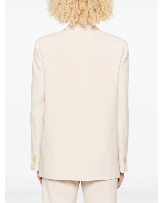 Forte Forte White Woll Viskose Twill reguläre Jacke