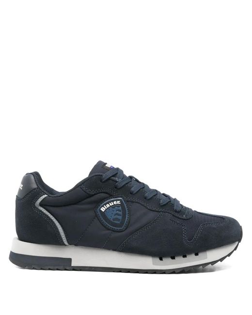 Baskets À Patch Logo Blauer pour homme en coloris Blue