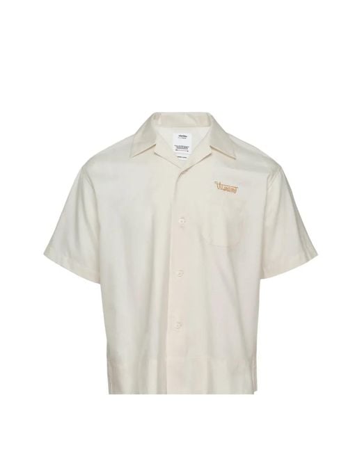 Visvim White Embroidered Short-Sleeve Shirt for men