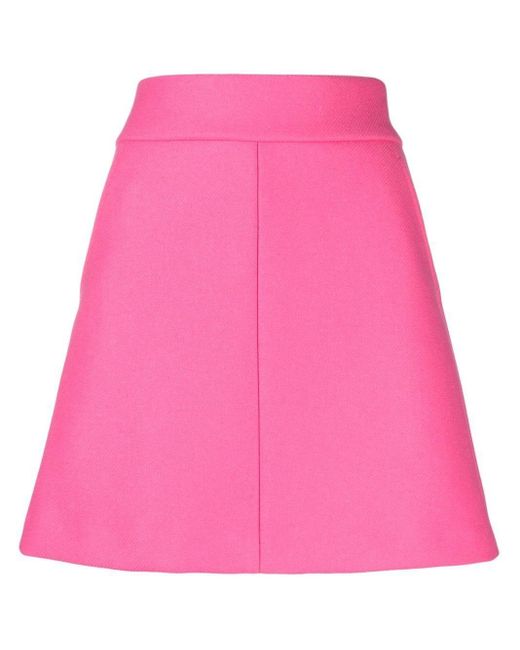 RED Valentino Pink High-waisted A-line Miniskirt