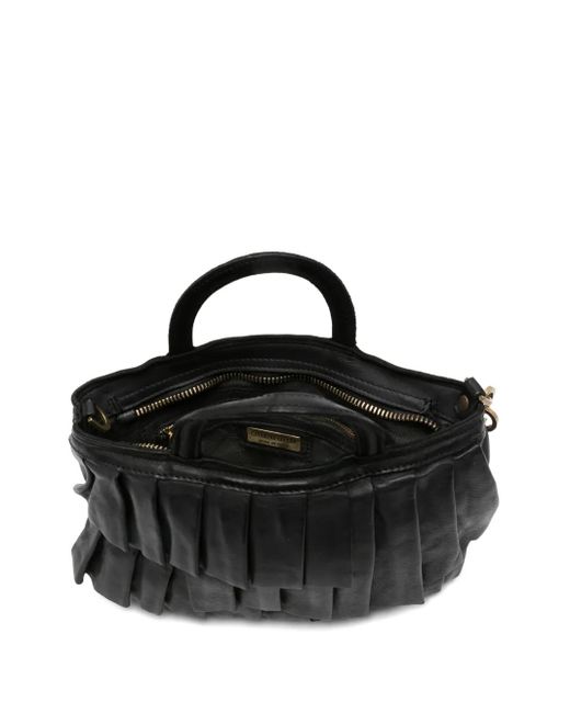 Caterina Lucchi Black Kleine Adele Satchel-Tasche mit Falten