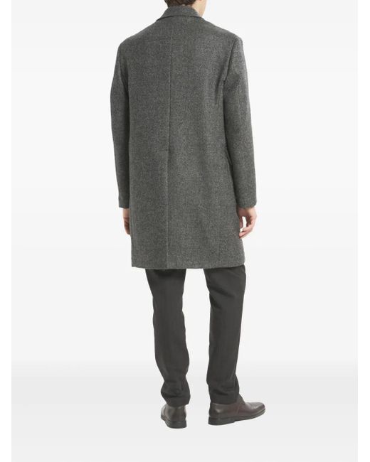 Barena Gray Double-Breasted Coat for men