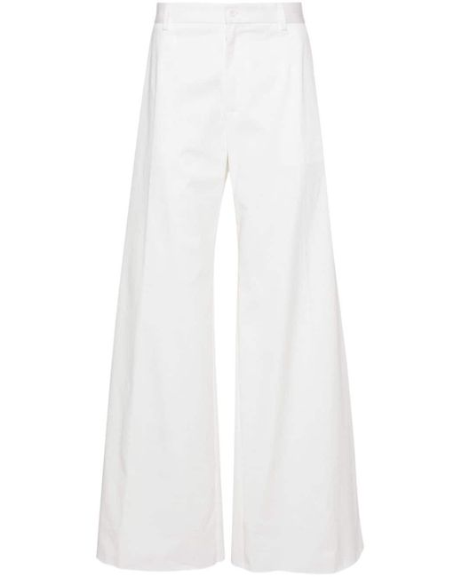 Pantaloni a gamba ampia di Dolce & Gabbana in White da Uomo
