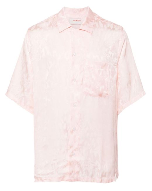 Fiorucci Jacquard Short-sleeve Shirt Pink