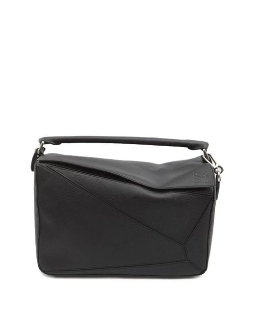 Borsa Tote Puzzle Edge Grande di Loewe in Black da Uomo