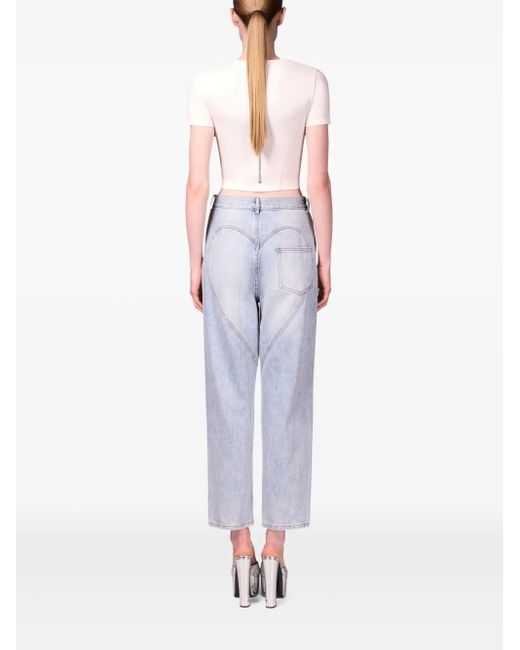 Area Jeans Met Split in het White