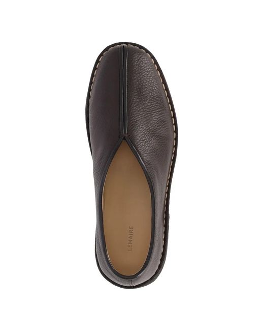 Lemaire Black Leather Loafers