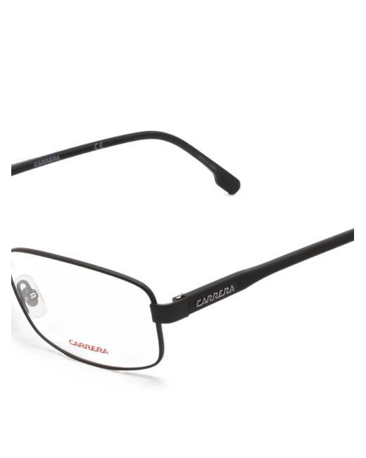 Carrera Black Matte-Finish Rectangle-Frame Glasses for men