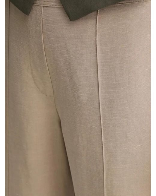 Samsøe & Samsøe Natural Elasticated Pleated-Front Trousers