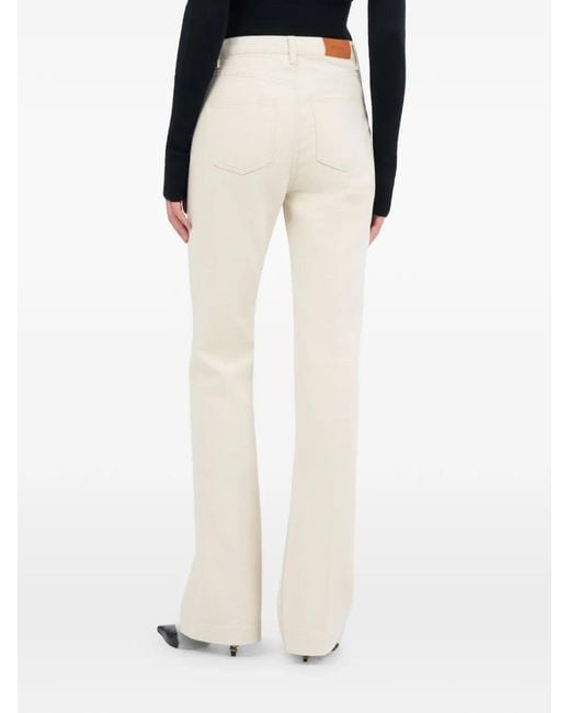 Roberto Cavalli White Logo-Patch Flared Jeans