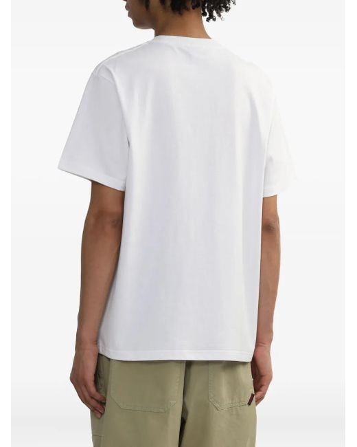 KTZ White Embellished-Logo T-Shirt for men