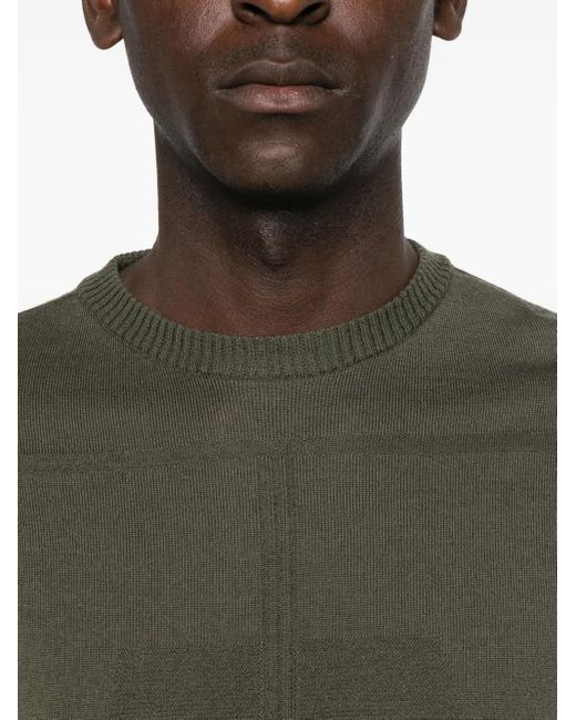 Rick Owens Wollen Trui Met Ronde Hals in het Green voor heren