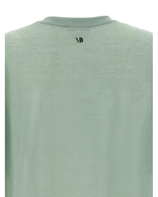 Victoria Beckham Green T-Shirt mit Logo-Stickerei