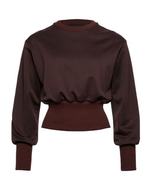 Eres Brown Isadora Cropped Sweatshirt