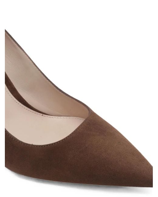 Stuart Weitzman Brown Stuart Power 85 Pointed-Toe Pumps