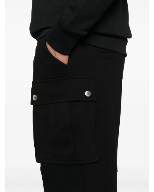 Pantalones De Chándal Con Panel De Canalé Balmain de hombre de color Black