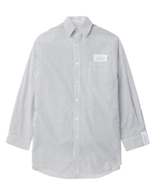 Chemise rayée à col pointu ROKH en coloris White