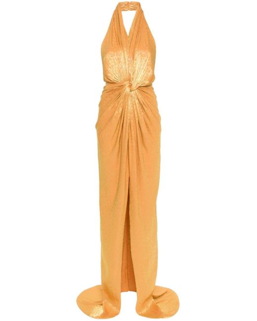 Colette georgette gown di Costarellos in Metallic
