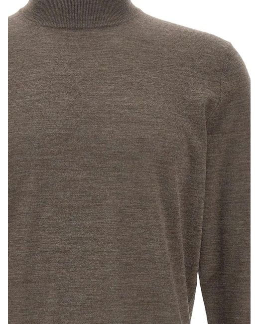 FILIPPO DE LAURENTIIS Gray High-Neck Sweater for men