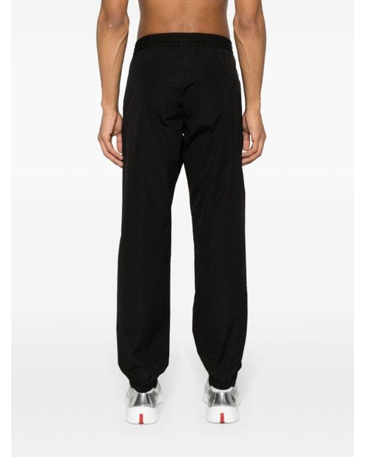 Pantalon de jogging en coton à taille élastiquée Prada pour homme en coloris Black