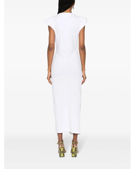 Isabel Marant White Isabel Marant Nadela Cotton Draped Maxi Dress