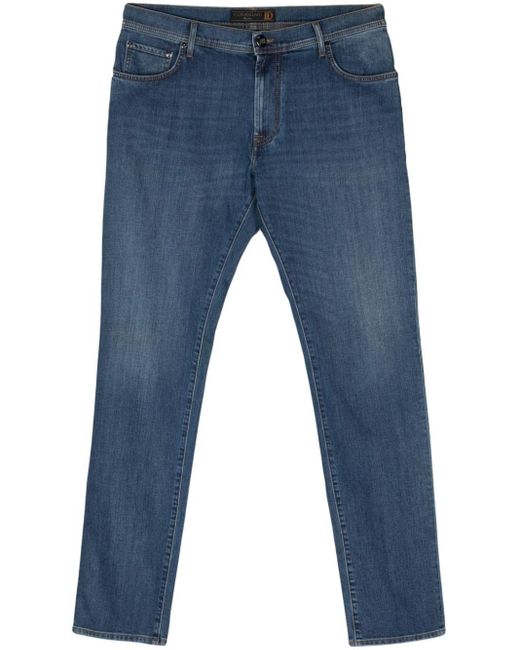 Corneliani Skinny Jeans in het Blue voor heren