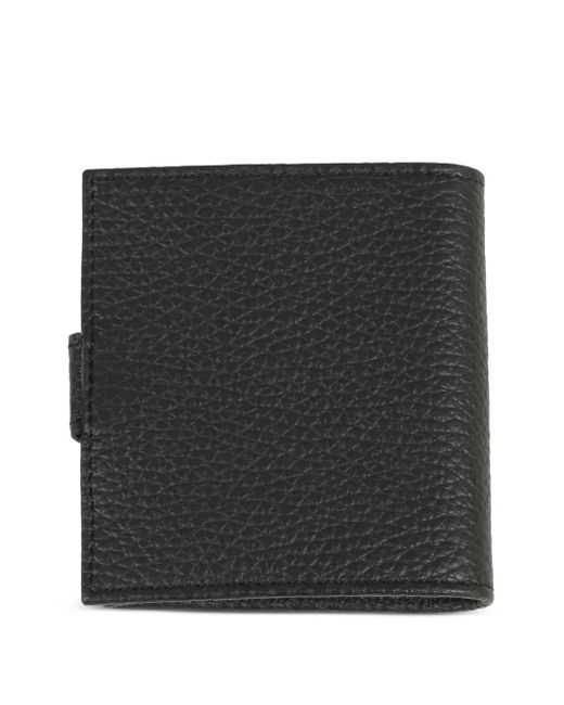 Orciani Black Leather Wallet for men