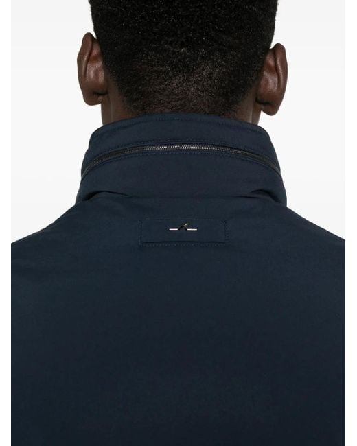 Paul & Shark Blue Flap-Pocket Stand-Collar Jacket for men