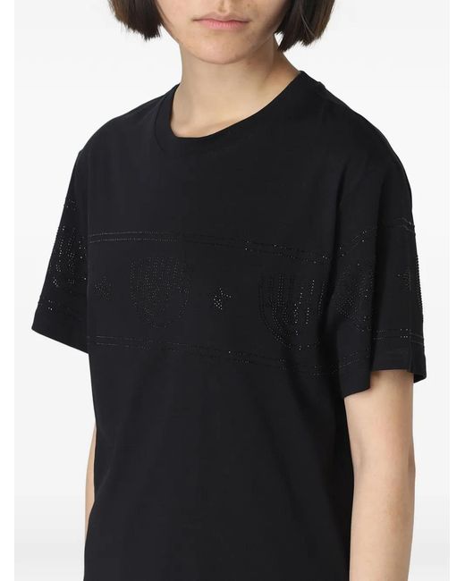 Chiara Ferragni Black Logomania T-Shirt