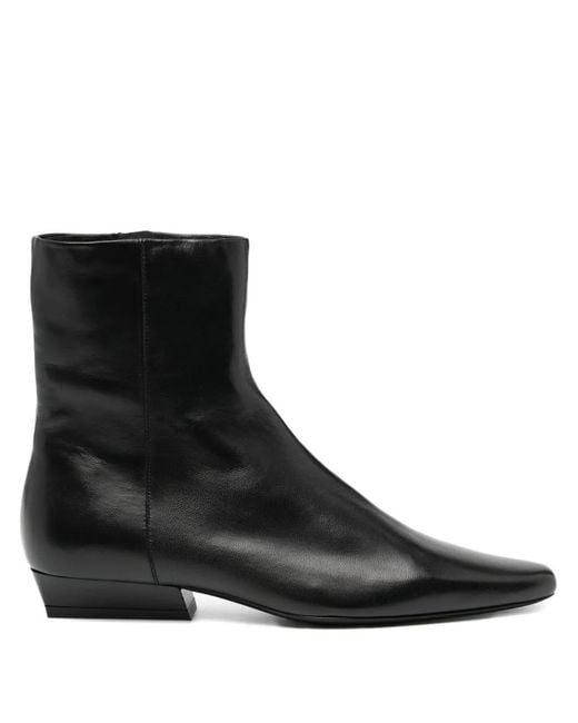 Staud Black 20Mm Wally Flat Ankle Boots